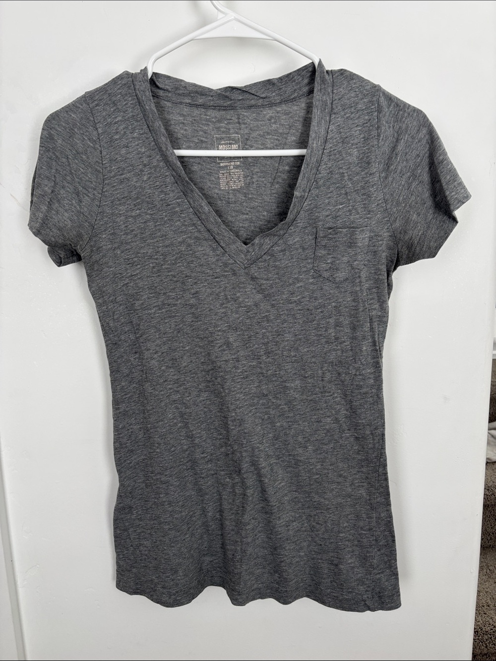 Mossimo Supply Co. Women's Charcoal V-Neck Pocket Tee